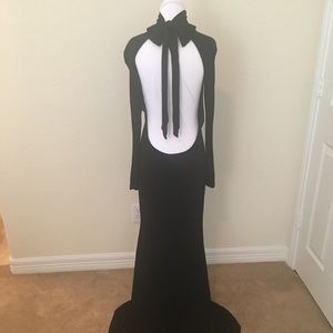 Zara black backless dress